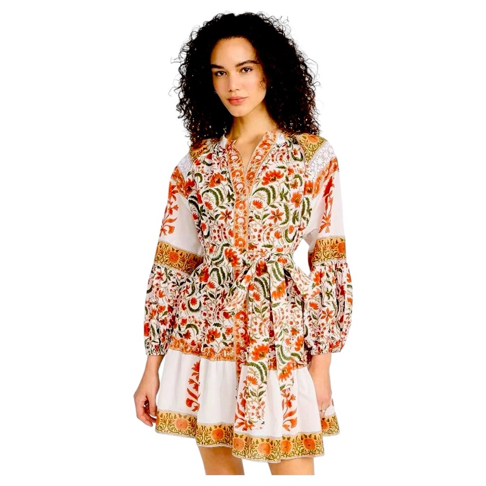 Charina Sarte Amara Mixed Floral Print Mini Dress, Medium